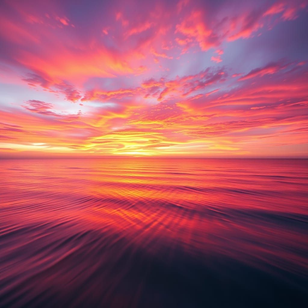 Breathtaking Sunrise Horizon with Vivid Colors
