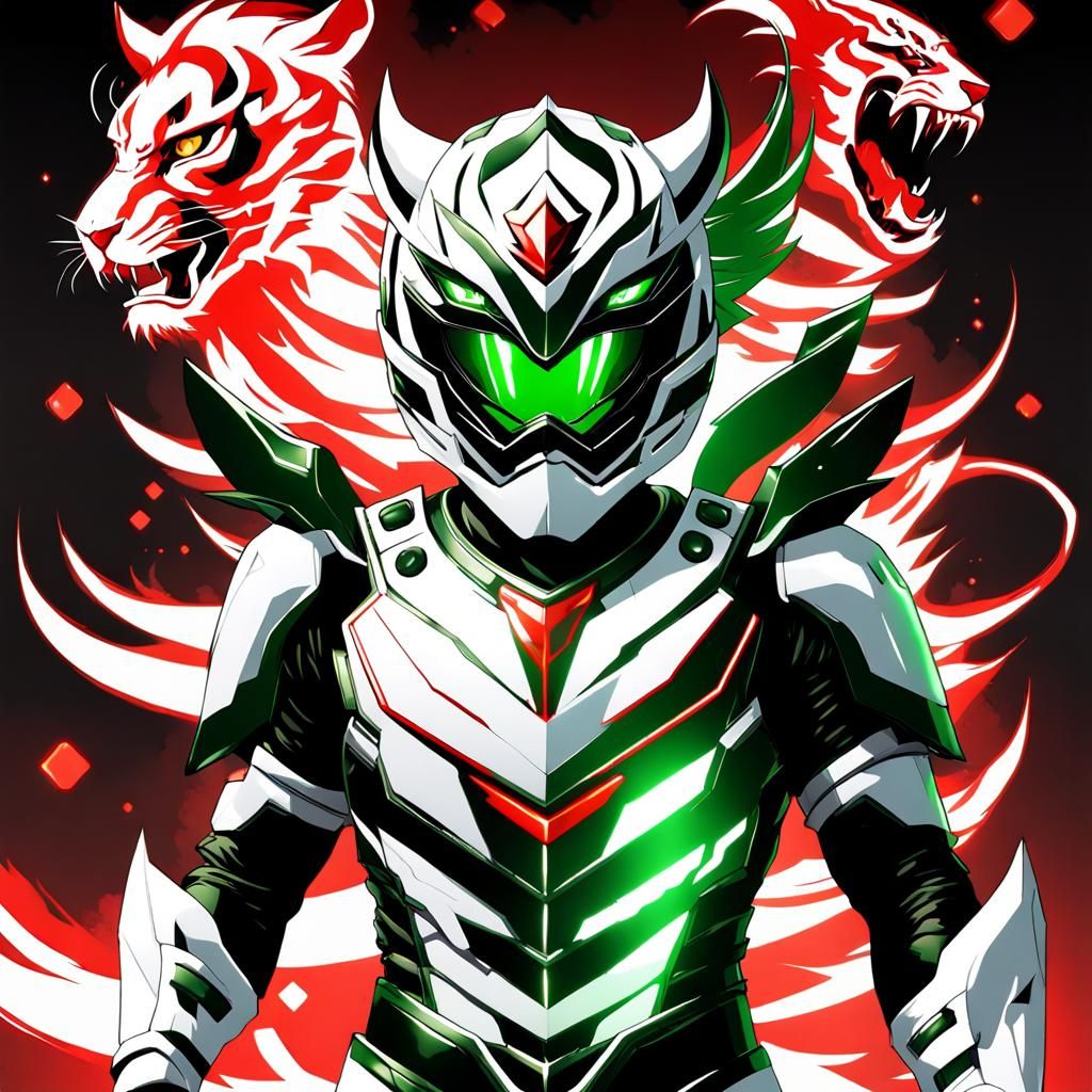 Dragon Tiger Super Sentai Ranger in Anime Style