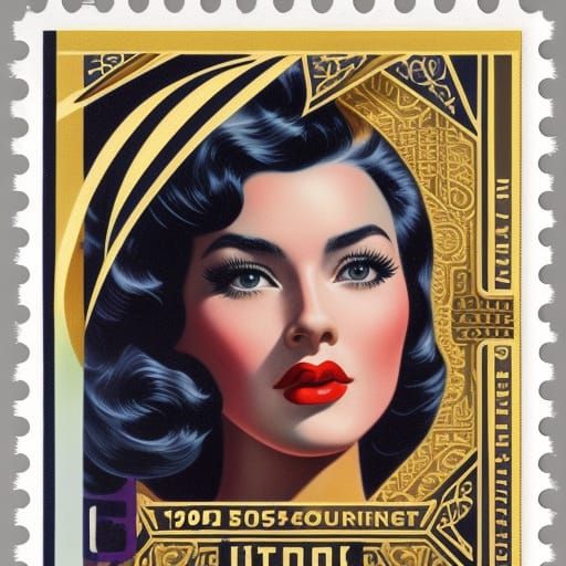 Old Hollywood stamp