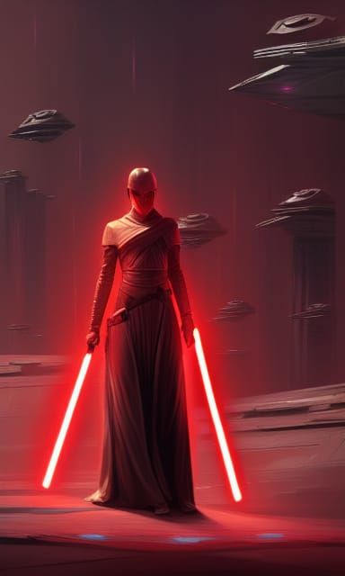 Sith Female Character in Dark Fantasy Style
