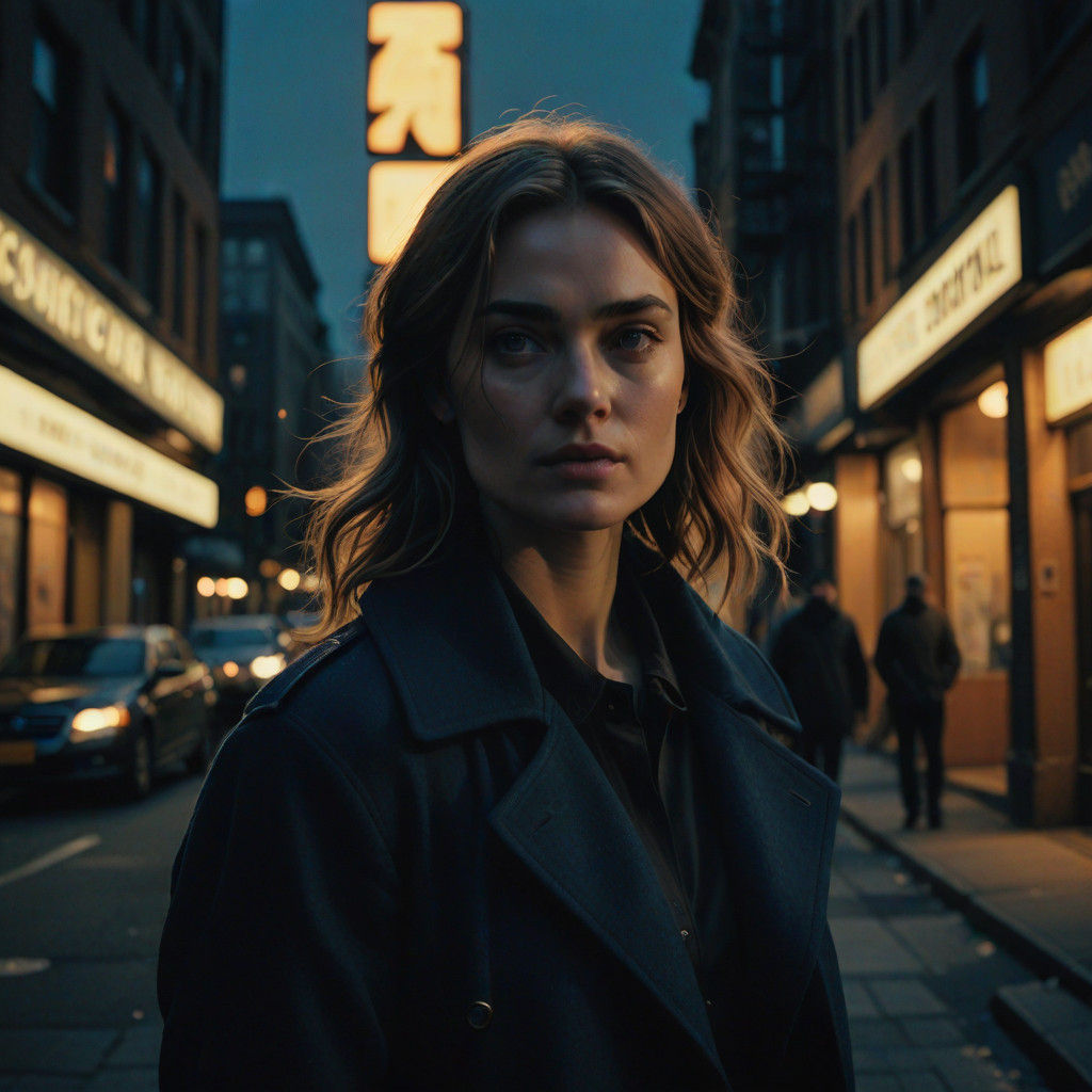 Epic Supermodel Girl in Cinematic Film Still