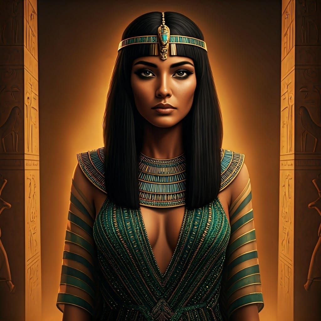 Ancient Egyptian Goddess Shesmetet Reigns in Opulent Palace ...