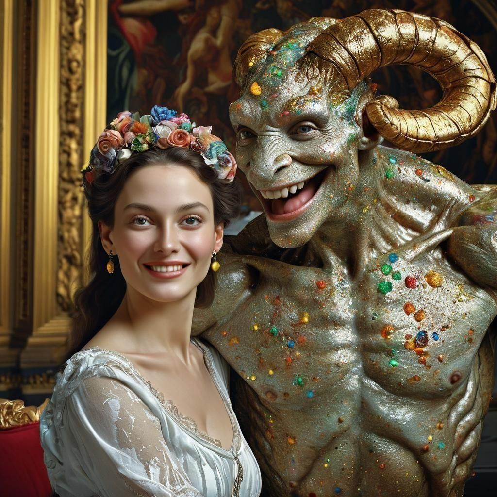 Woman's Serene Smile: Photorealistic Magical Realism