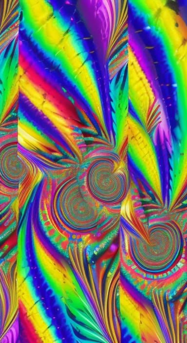 Prismatic Portrait in Psychedelic Style