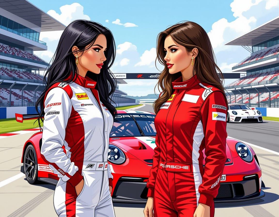 Porsche Race Drivers Discuss Tactics at Le Mans