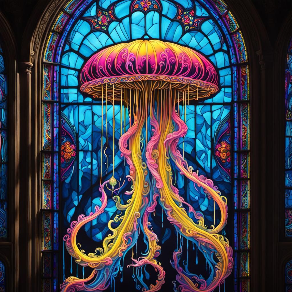 Stained-glass jellyfish