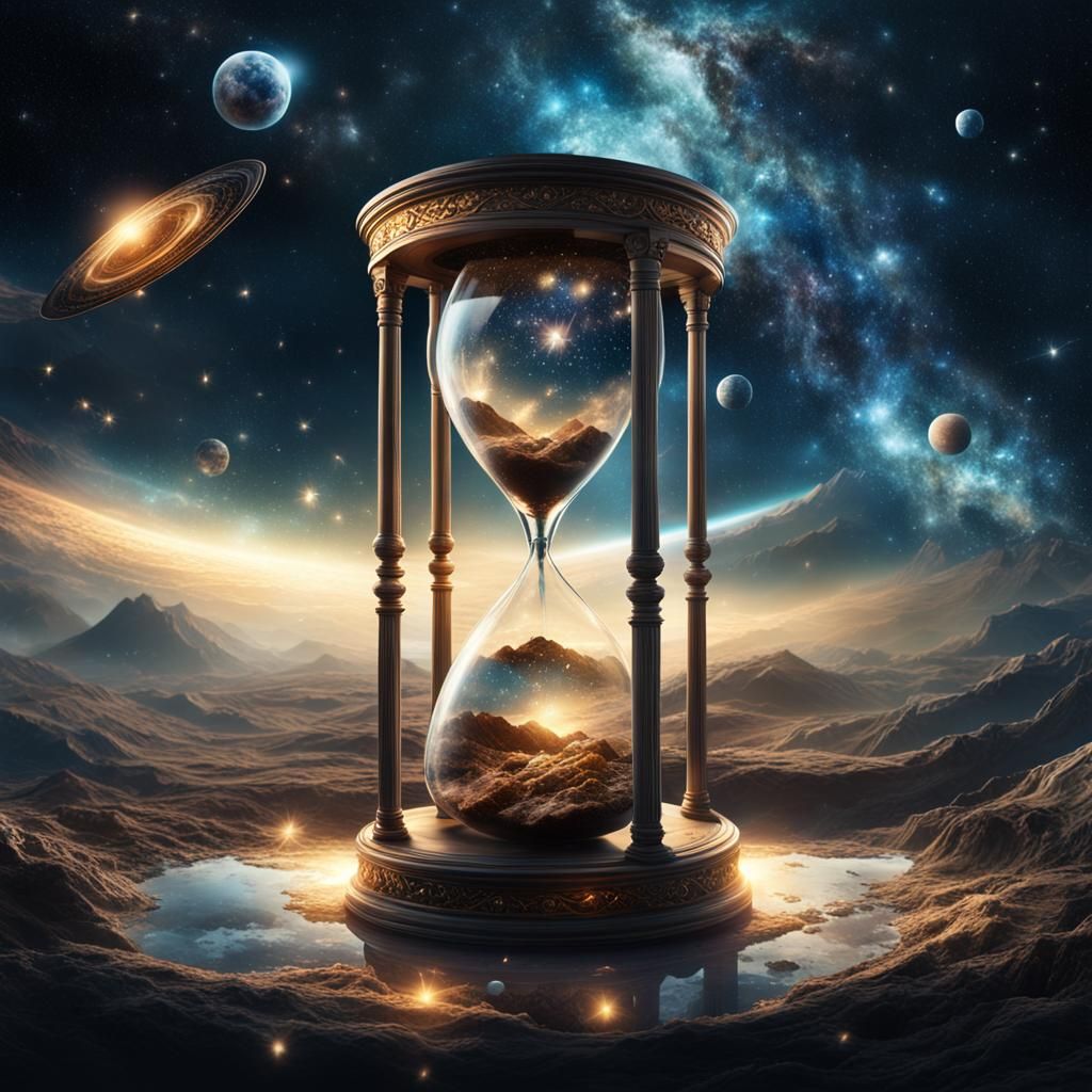 Cosmic Hourglass Floating in Sidereal Space