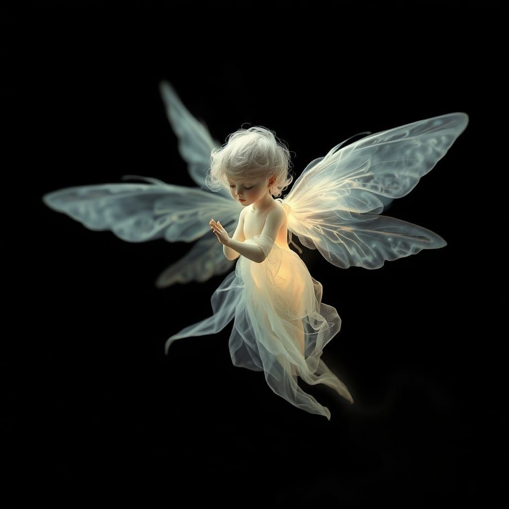Ethereal Angel Spirit in Dreamy, Realistic Style