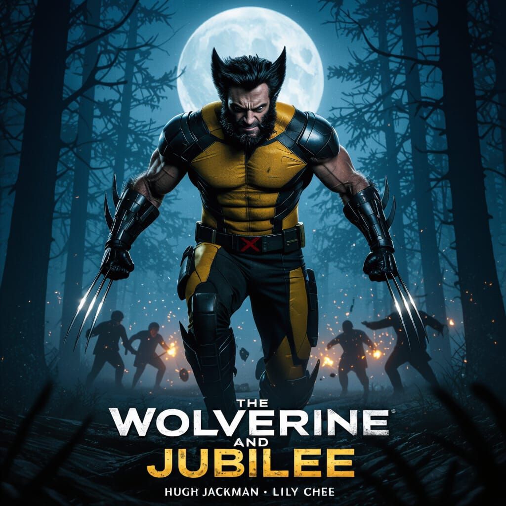 Wolverine and Jubilee Movie Poster with Armored Wolverine
