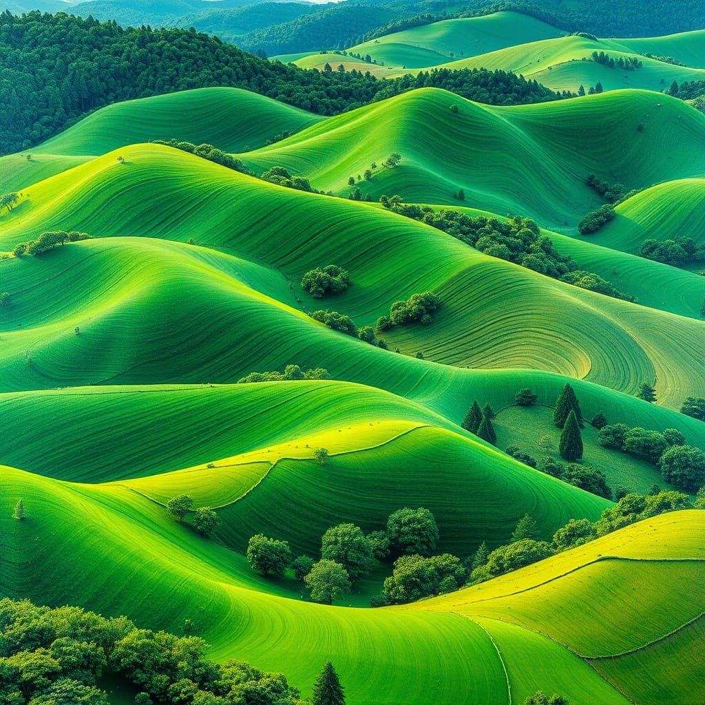 Vibrant Impressionist Landscape in Bold, Expressive Brushstr...