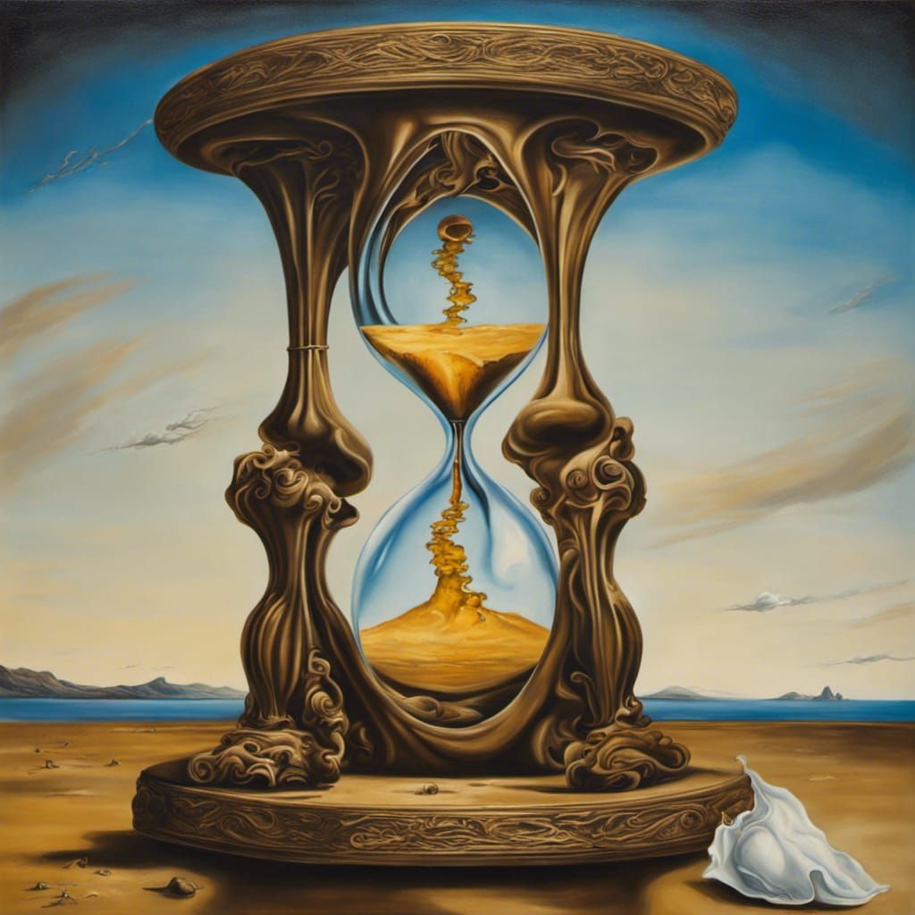 Surreal Hourglass of Sin in Dali Style