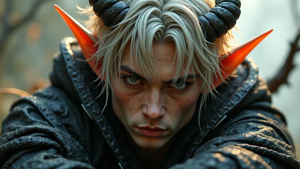 Detailed Demonic Creature in 3D Anime Style