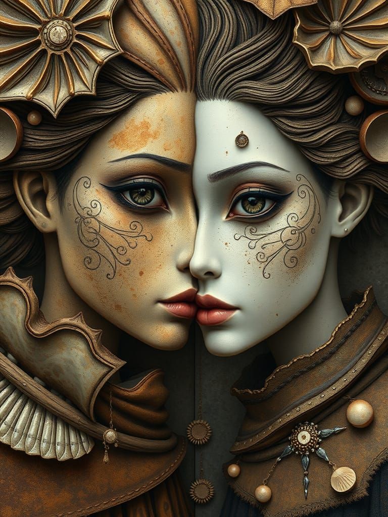 Where They Touched Split-Infinity in Their Clothes Carved fr...