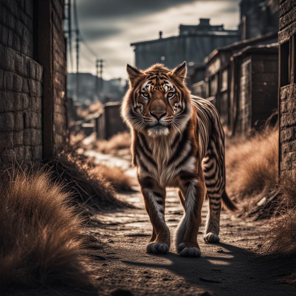 Hyperrealistic Territorial Scene in Sharp Focus