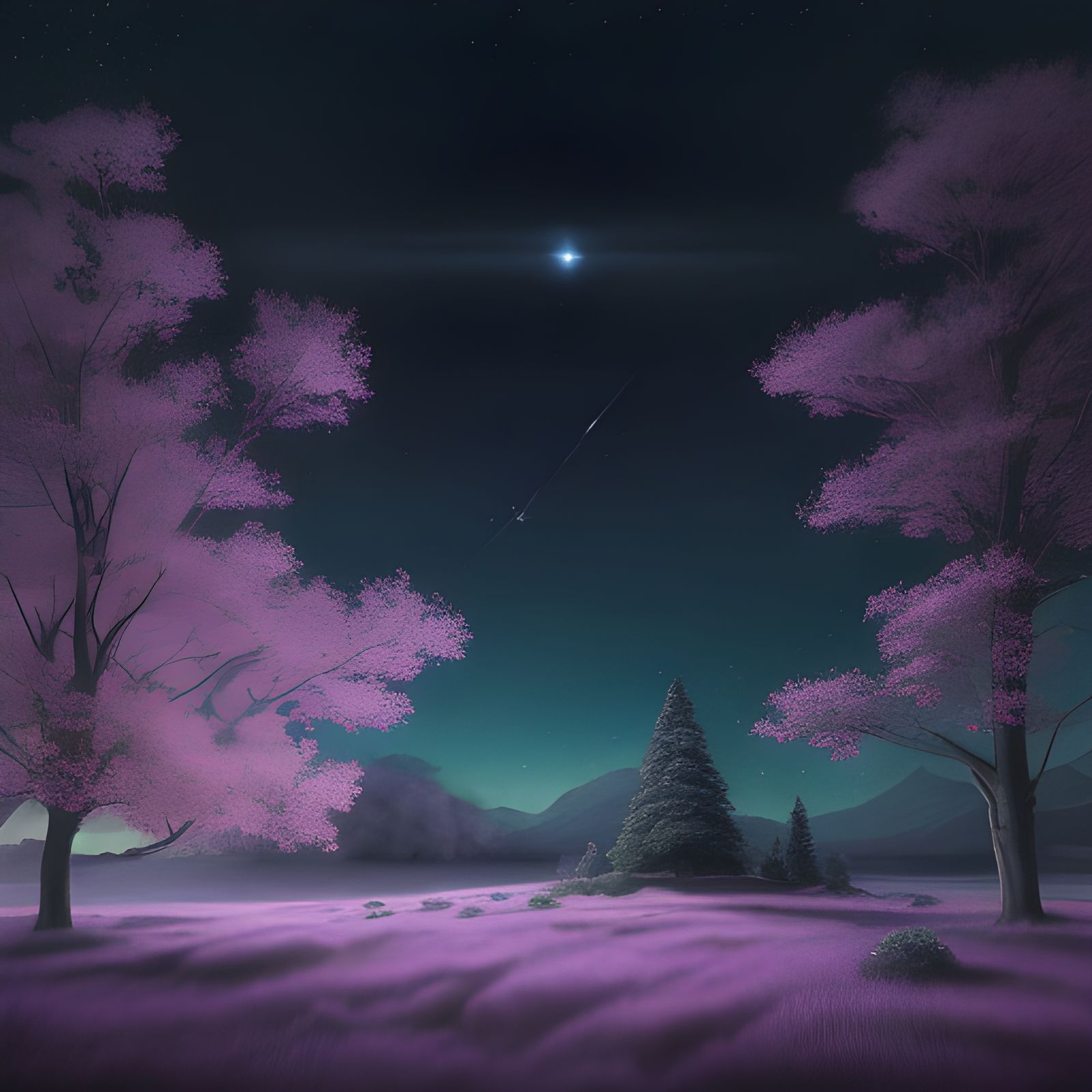 Dreaming Night in Ethereal Landscapes