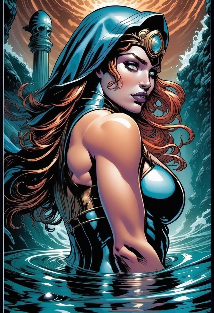 Comic Book Art: High Priestess and Warrior