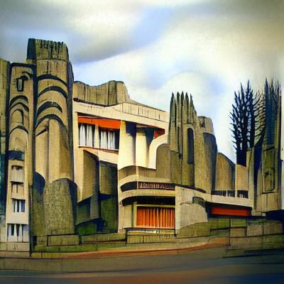 Brutalism Meets Art Deco Architecture