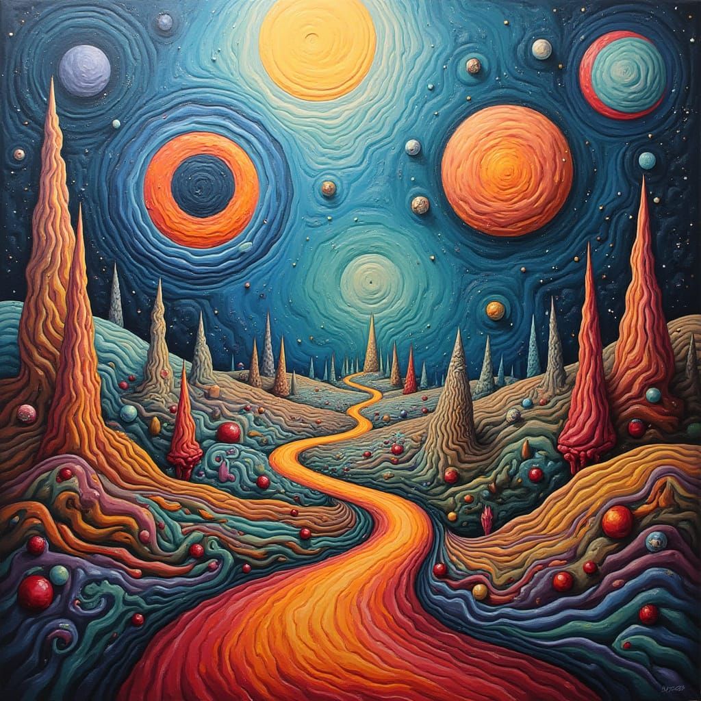 Surreal Dreamscapes in Vibrant Oil on Canvas