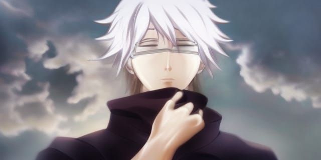 Anime Key Visual with Black Blindfolds