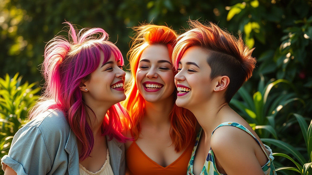 Joyful Punk Girls in Sunlight, 4K UHD