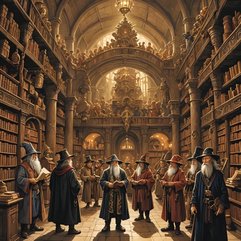 Wizards in Unseen University Grand Hall