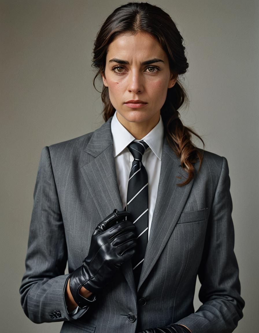 Elegant Spanish Woman in Business Suit Portrait