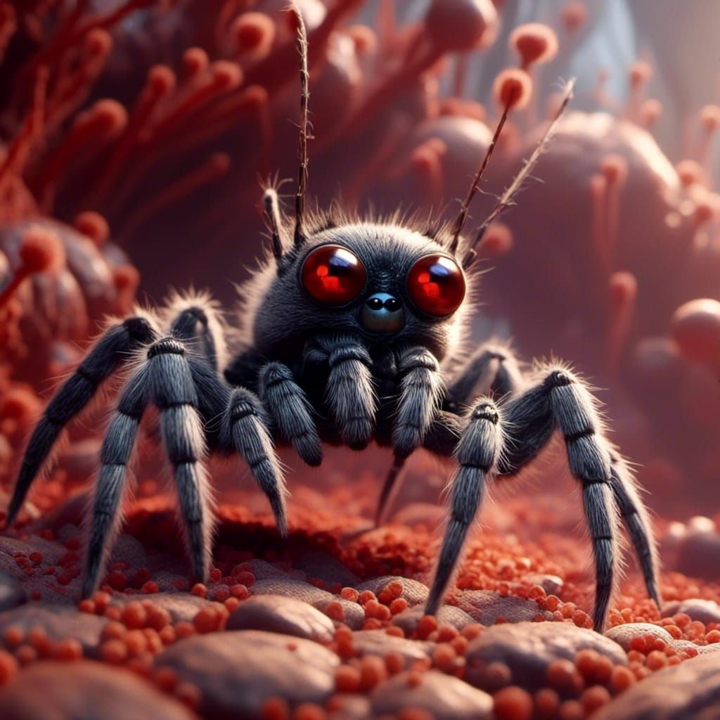 Detailed Jumping Spider Portrait