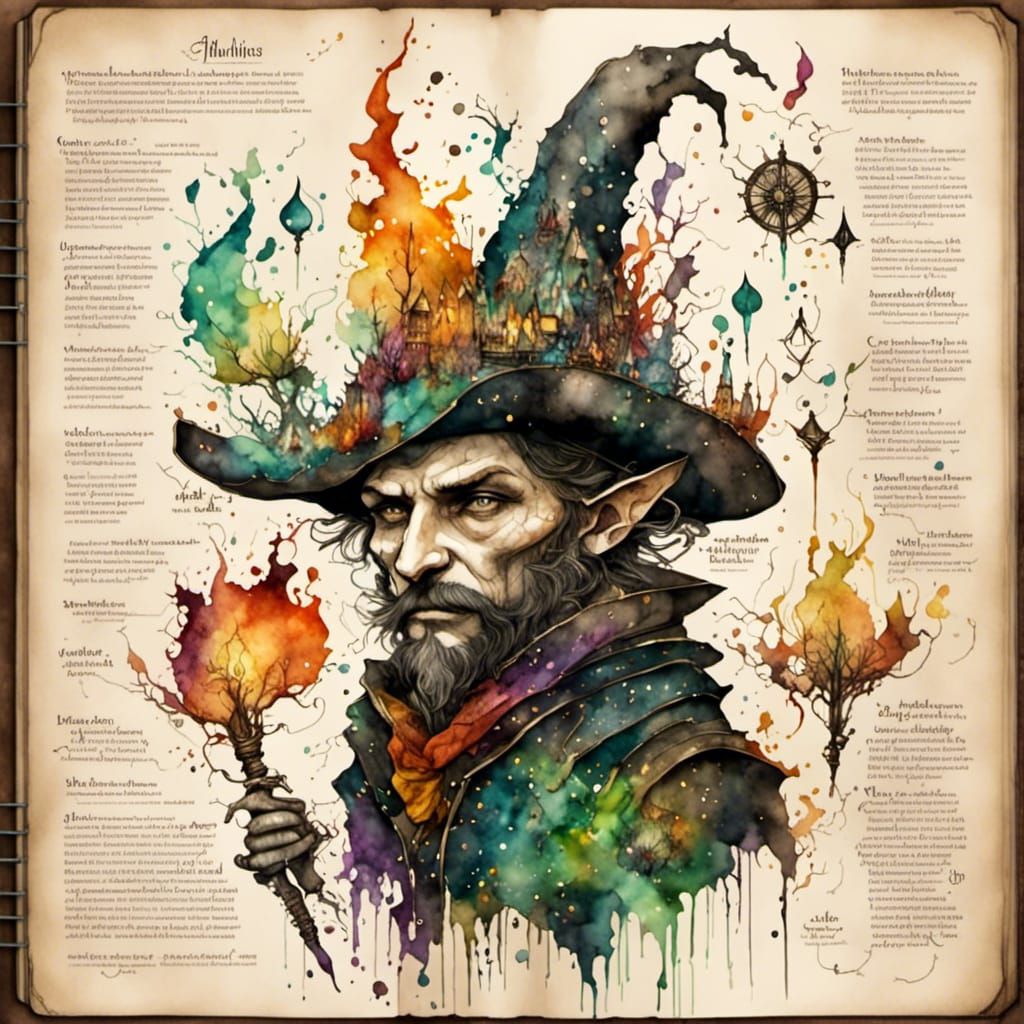 Witch's Familiar Parchment with Celtic Knot Illustration