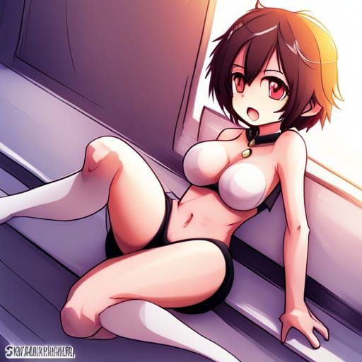 Anime Style Cameltoe Illustration