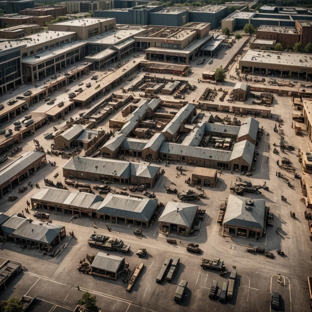 A basic military training camp being operated out of a mega ...