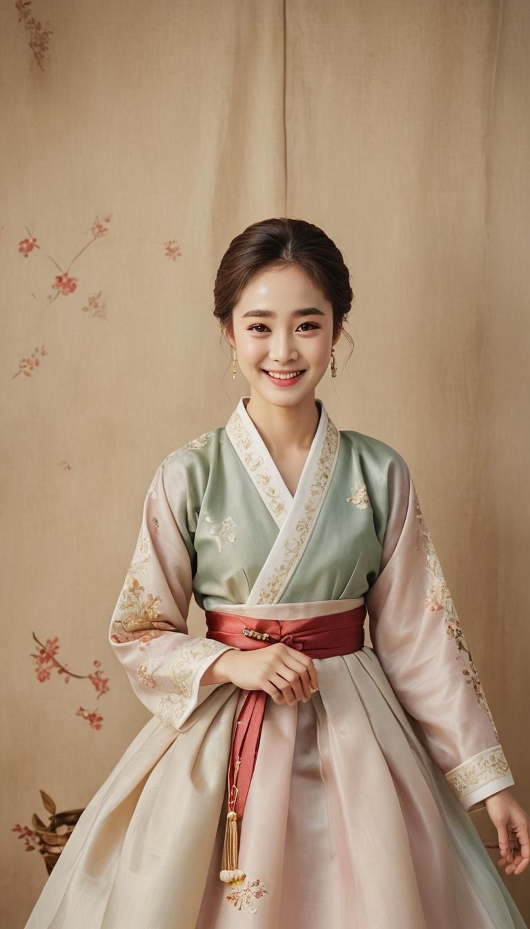 Kim Tae-hee Portrait in Traditional Hanbok