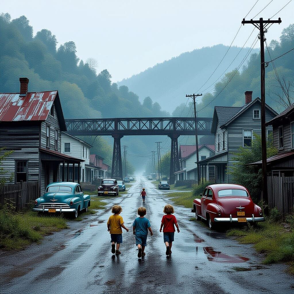 Bleak West Virginia Holler: A Rural Landscape