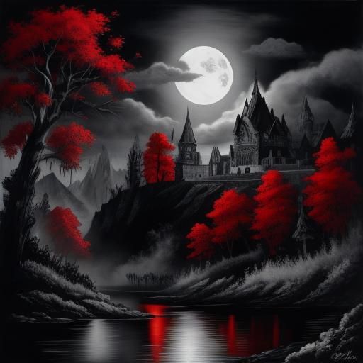 Striking Black and White Abstract Composition