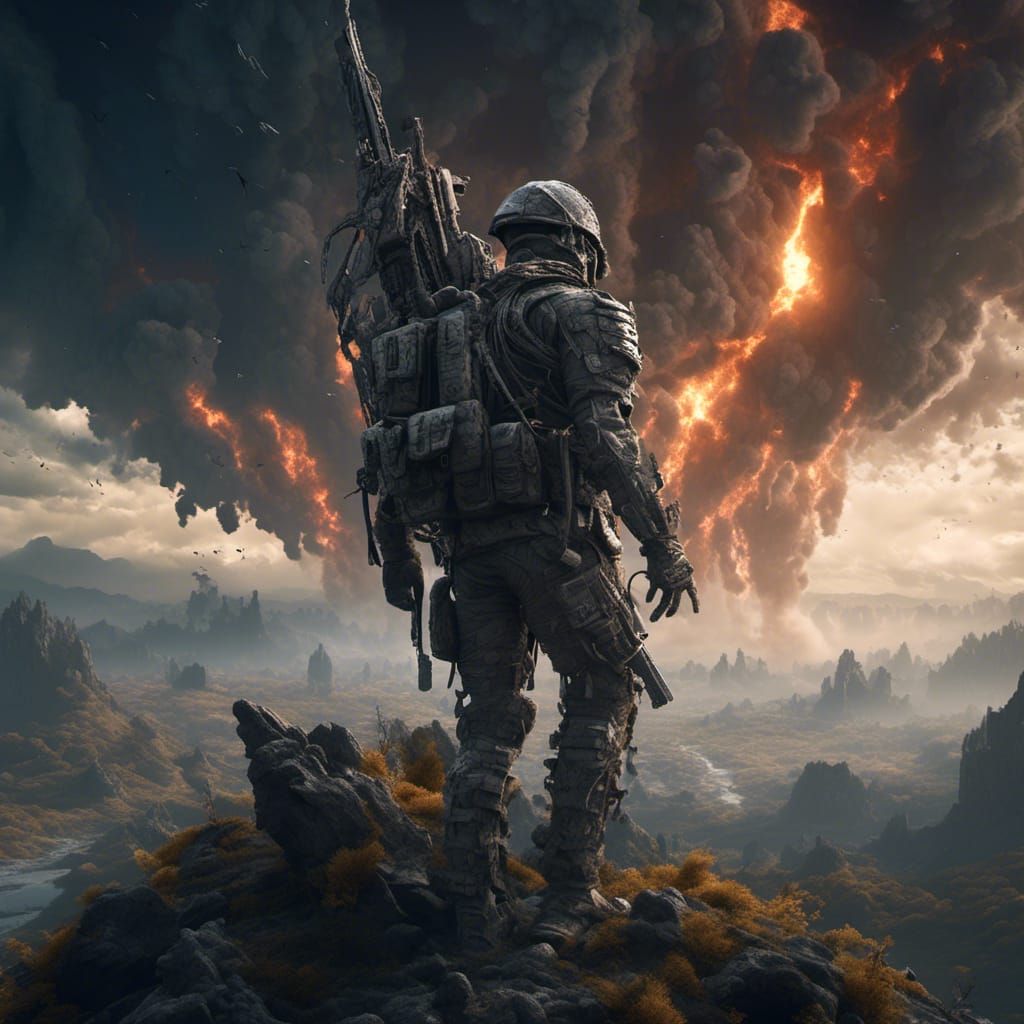 Ash Soldier: Epic Cinematic Digital Matte Painting