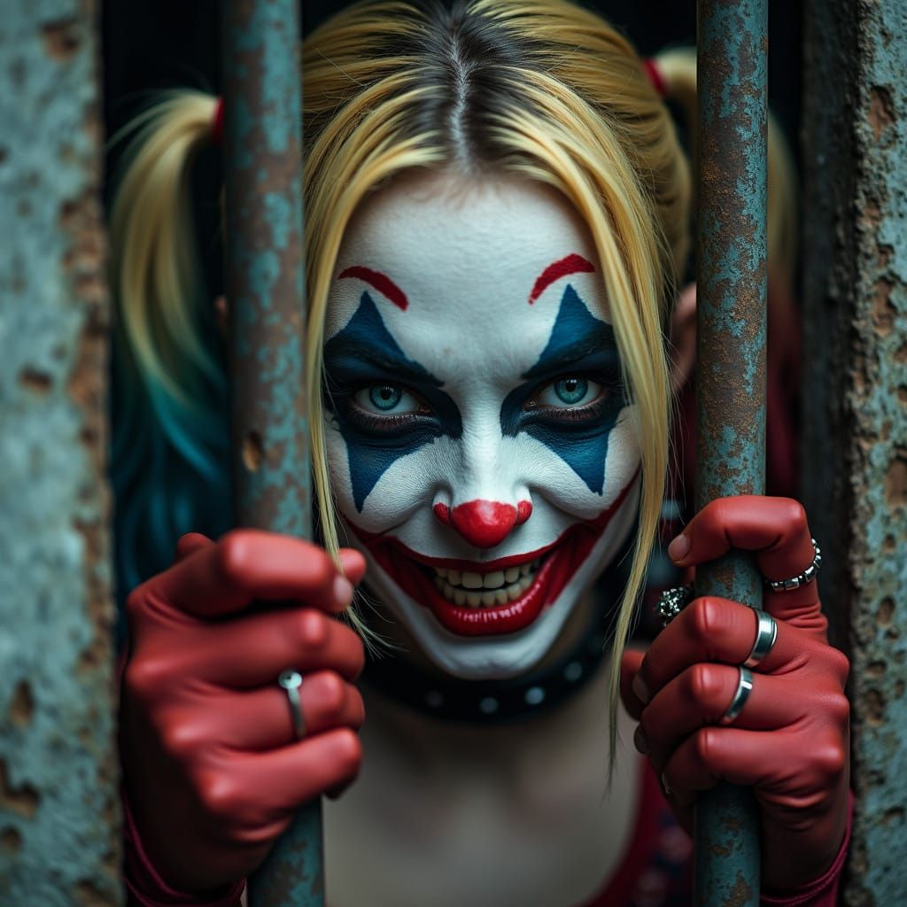Harley Quinn's Fiery Defiance in Gritty Gotham