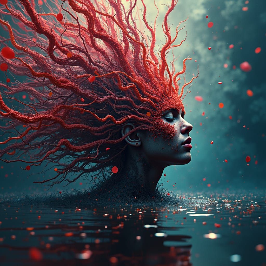 Intricate Dreamscape of Nightmares in Digital Illustration