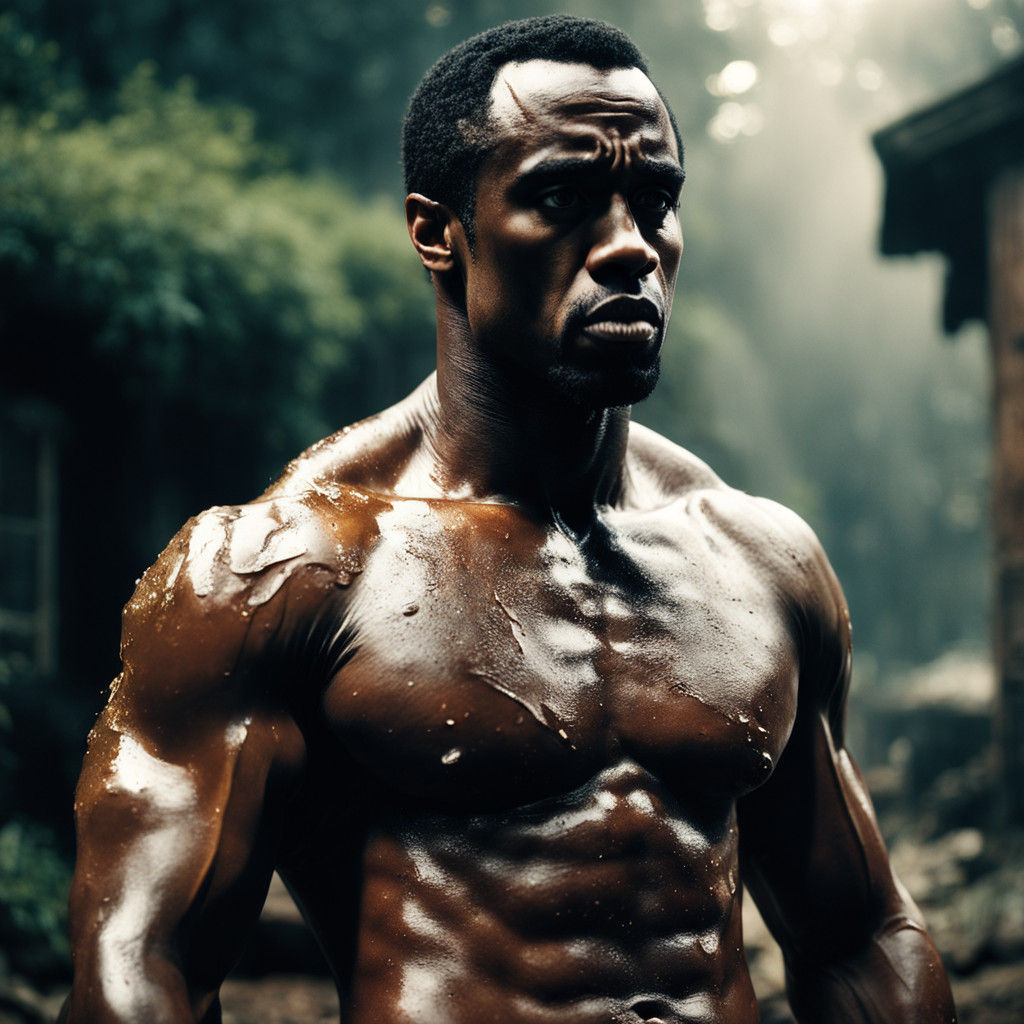 Cinematic Diddy in Muted, Earthy tones