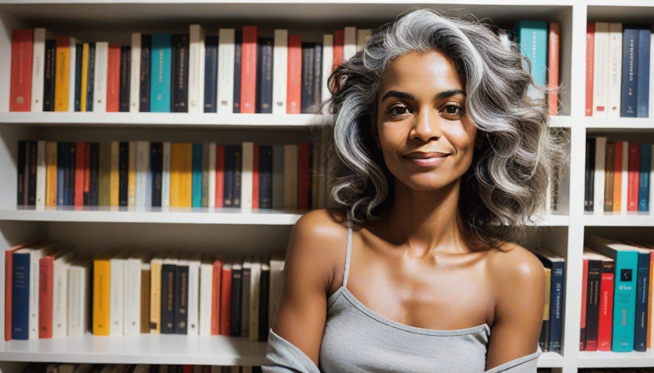 Elegant Mature Woman Relaxing in a Cozy London Flat