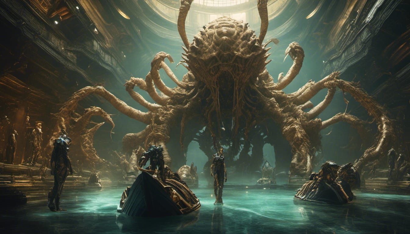 Aquatic Alien Race in Biopunk Style