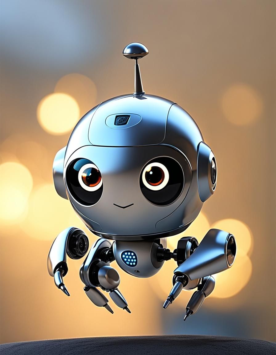 Pixar-Style Flying Robot C7