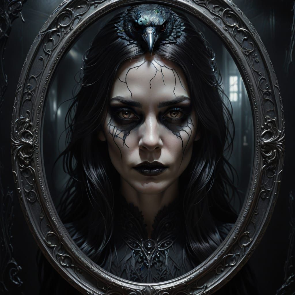 Ethereal Beauty in Dark Fantasy: A Haunting Portrait