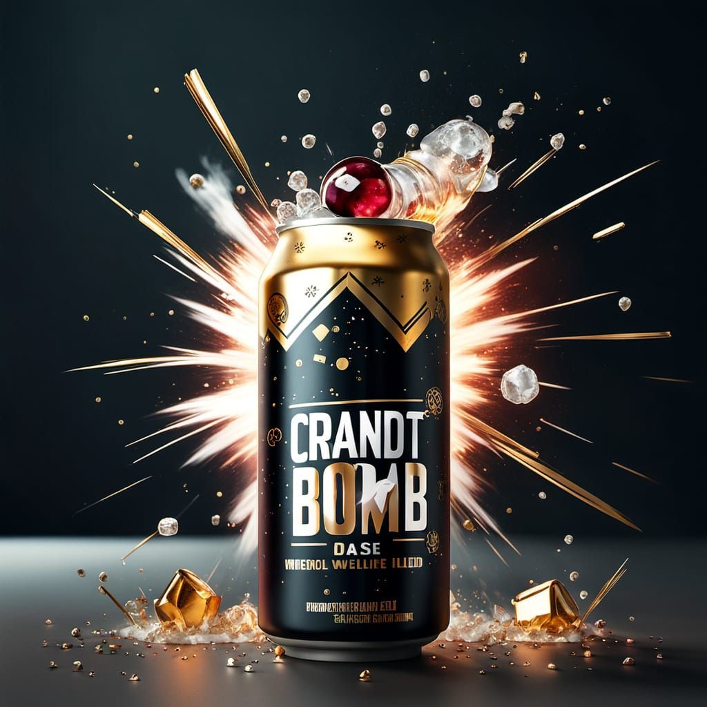 Explosive Cranberry Drink: "Cran Bomb" with Ice