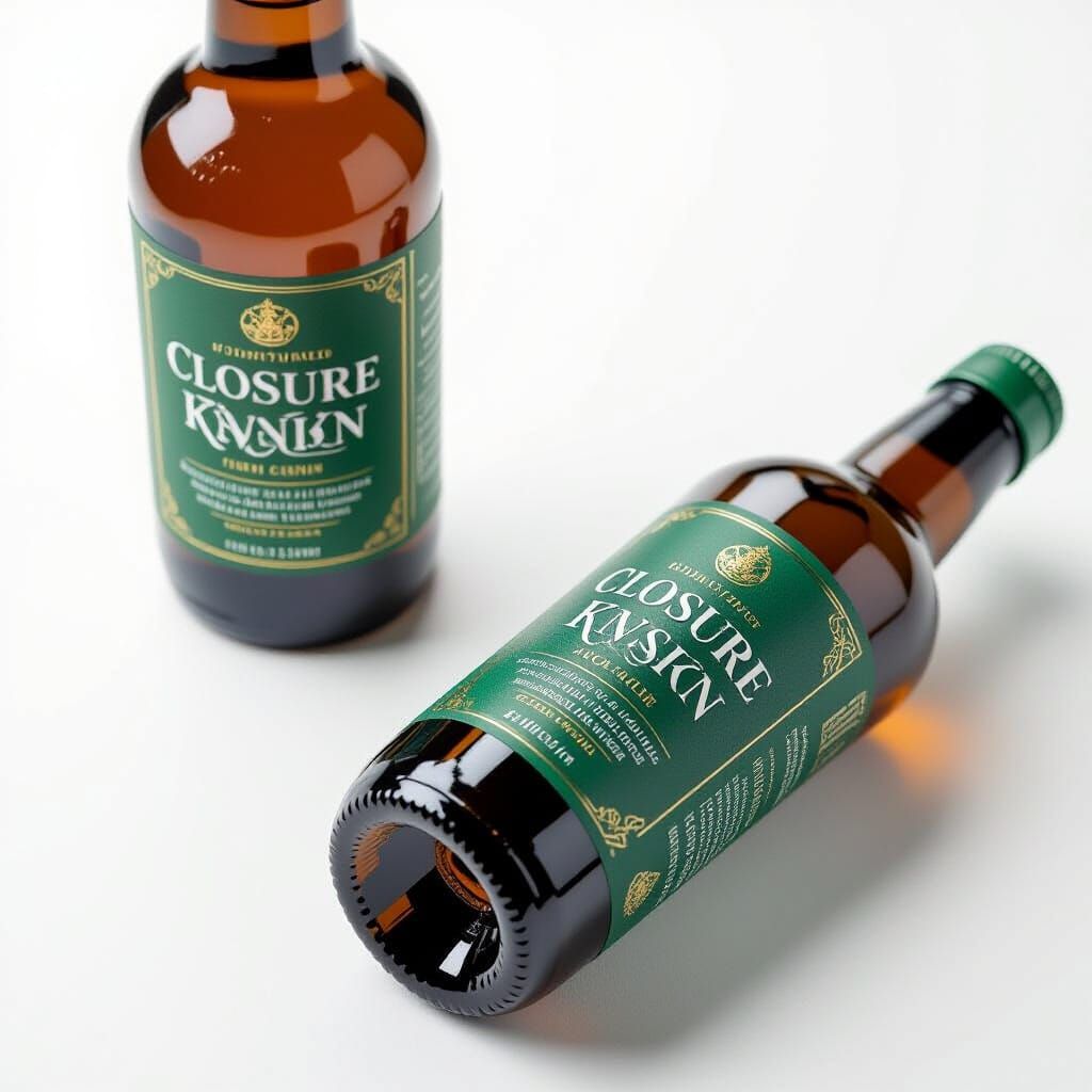 Elegant Bottle Cap Design in Close-Up