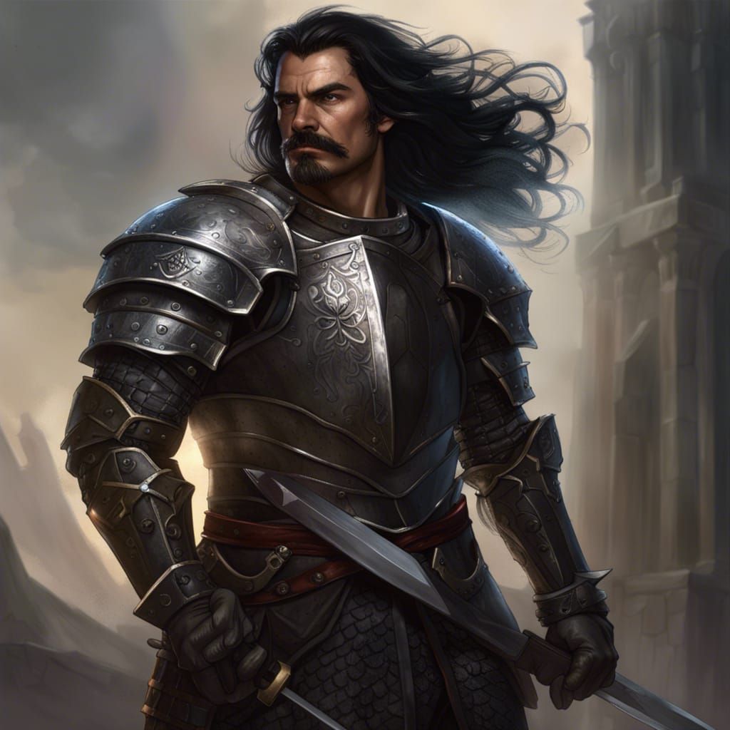 Hyperdetailed Knight in Armor, Dark Fantasy Art