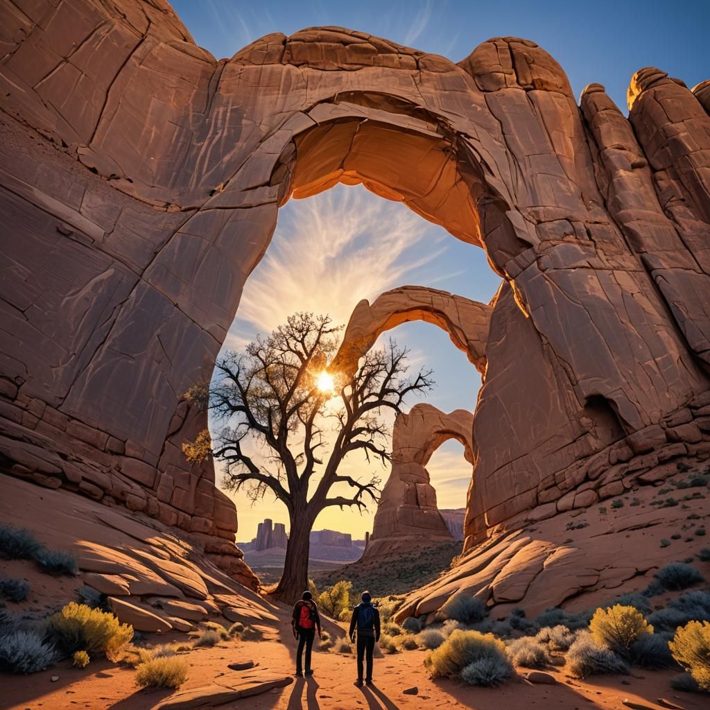 Delicate Arch Landscape in Golden Light