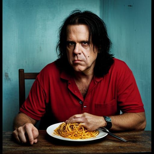 Danzig eating Spaghetti