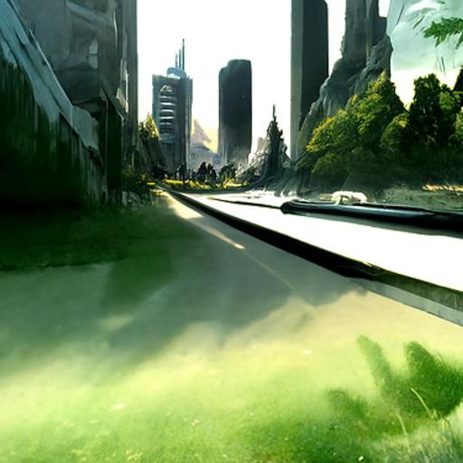 Commute by Bike: Detailed Matte Painting