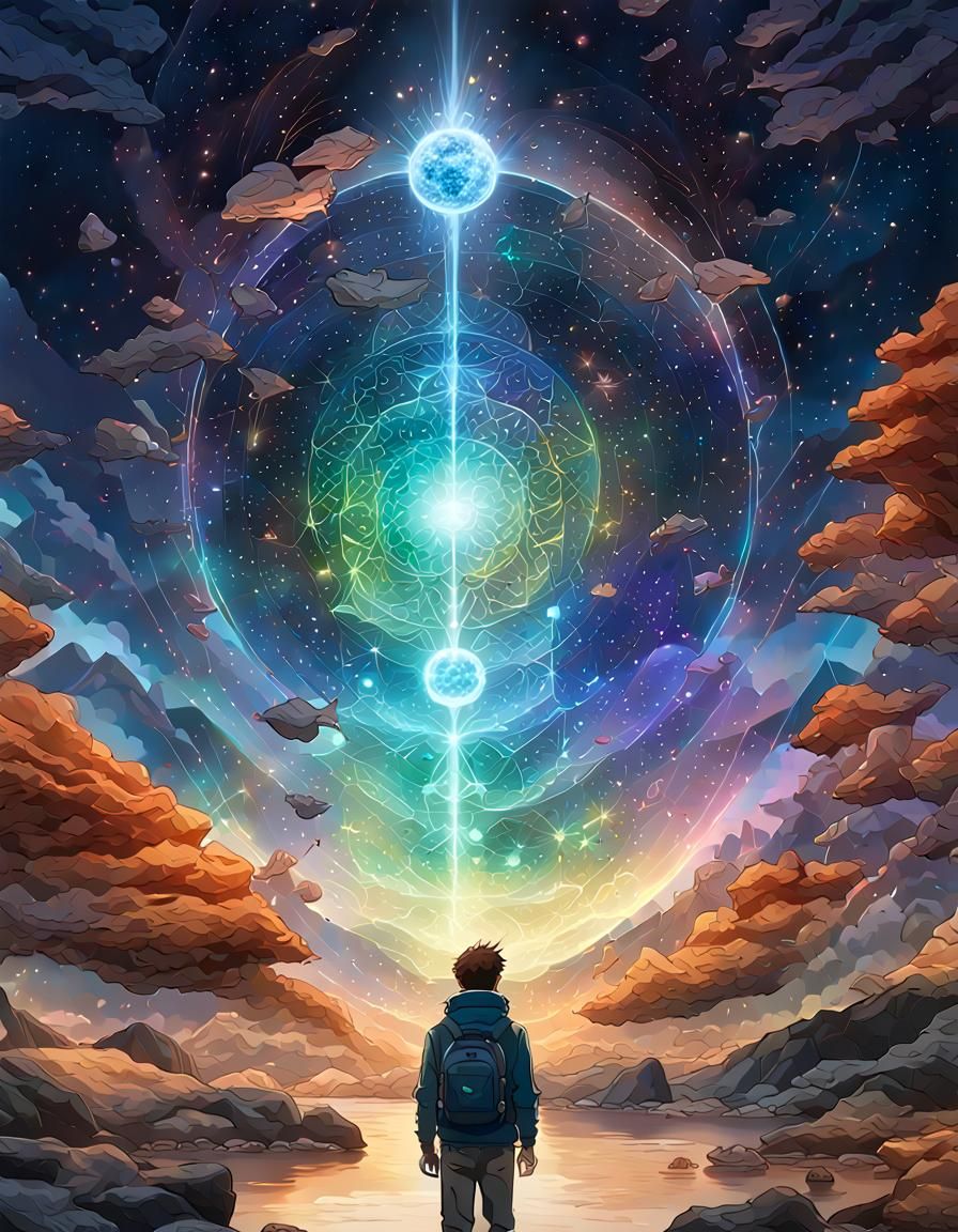 Ethereal Fantasy Cosmic Being Radiates Brilliance