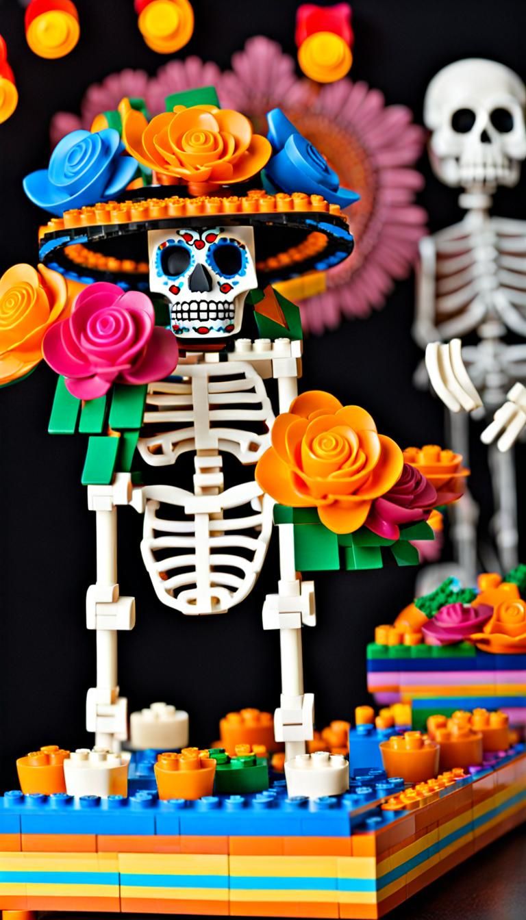 Lego, Day Of The Dead Ofrenda, Sugar Skull Skeleton