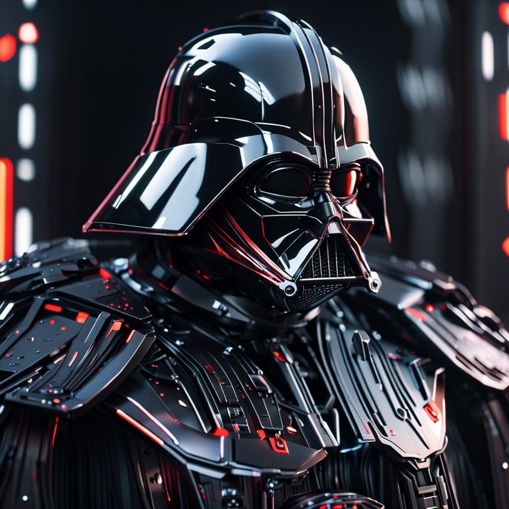 Darth Vader Samurai with Intricate Mech Details